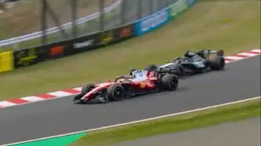 Leclerc, che numero! Sorpasso impossibile su Russell al GP del Giappone