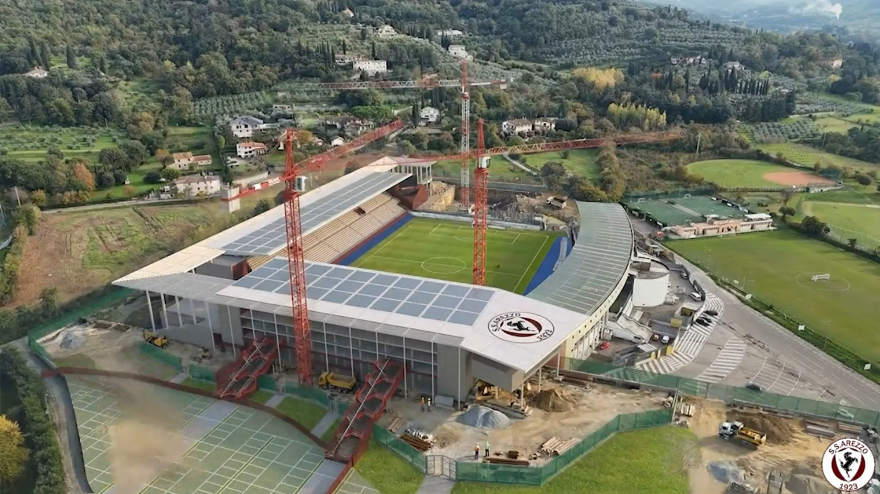 Il nuovo stadio dell'Arezzo è un gioiello: approvato il progetto