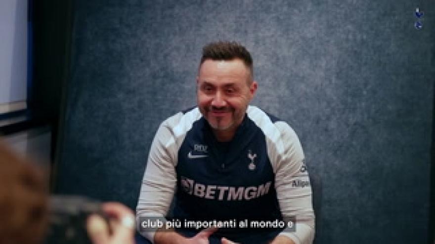 Roberto De Zerbi nuovo allenatore del Tottenham: la prima intervista con gli Spurs