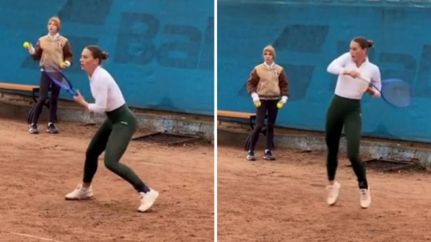 Kostyuk filma i suoi allenamenti a Kiev: le sirene antiaeree risuonano ininterrottamente