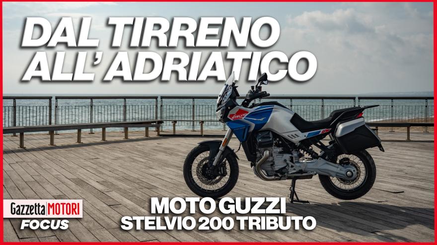 Moto Guzzi Stelvio Duecento Tributo: dal Tirreno all’Adriatico tra pioggia e luce