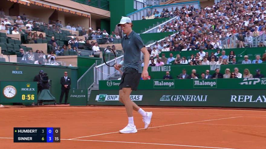 Atp Montecarlo, Sinner è poesia in movimento: volée da applausi contro Humbert