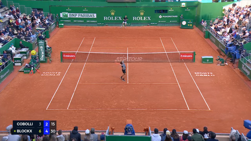 Cobolli sbaglia tre smash di fila con Blockx: gli highlights Atp Montecarlo