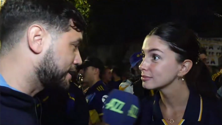 Giornalista argentino di Azz conquista una tifosa durante l’intervista