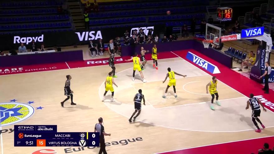 Eurolega, Maccabi-Virtus Bologna 85-89: highlights