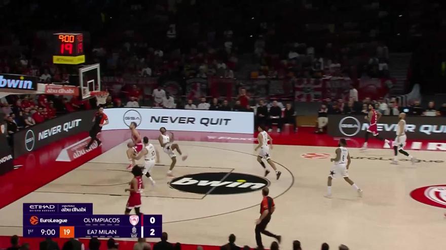 Eurolega, Olympiacos-Milano 85-76: highlights