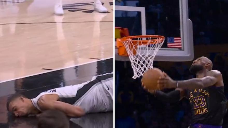 Nba Playoff highlights: LeBron batte Durant, brutta caduta per Wembanyama