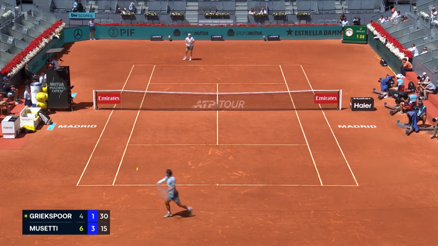 Che rovescio lungolinea di Musetti! Gli highlights contro Griekspoor sono spettacolo puro