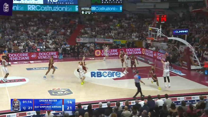 Bolmaro non perdona, Ricci fa solo triple: gli highlights di Venezia-Olimpia Milano