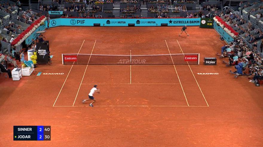 Atp Madrid, Sinner fa quello che vuole con Jodar: rovescio lungolinea favoloso!