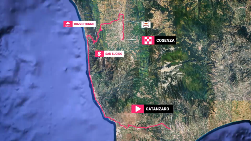 Giro d'Italia 2026, il percorso della quarta tappa: da Catanzaro a Cosenza