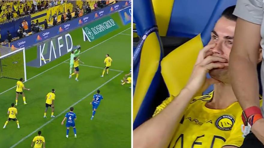 Cristiano Ronaldo disperato dopo il pari al 98': Al Nassr 1-1 Al Hilal highlights