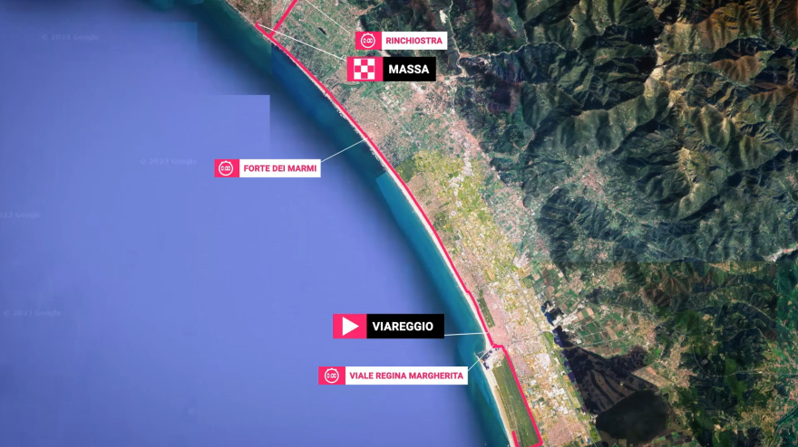 Giro d'Italia 2026, il percorso della decima tappa: ecco la crono da Viareggio a Massa