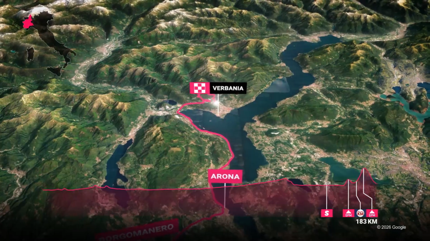 Giro d'Italia 2026, il percorso della tredicesima tappa: da Alessandria a Verbania