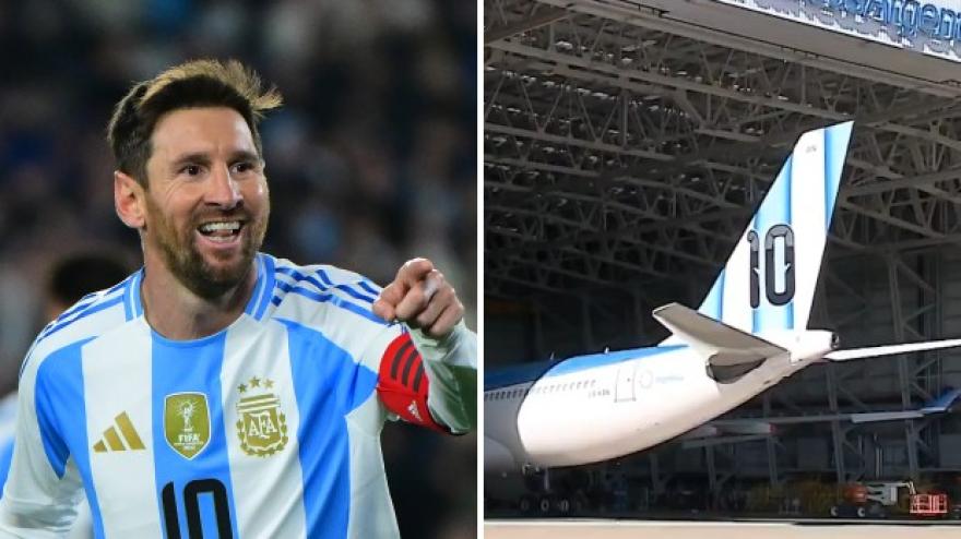 L'Argentina arriverà al Mondiale con questo aereo: il tributo a Messi è da pelle d'oca