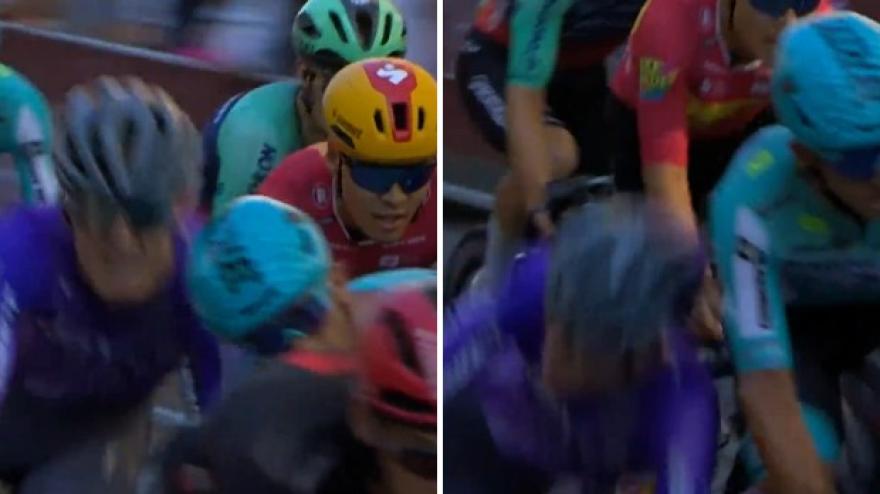 Follia al Giro! Dà una testata a un avversario e viene squalificato: guarda il video