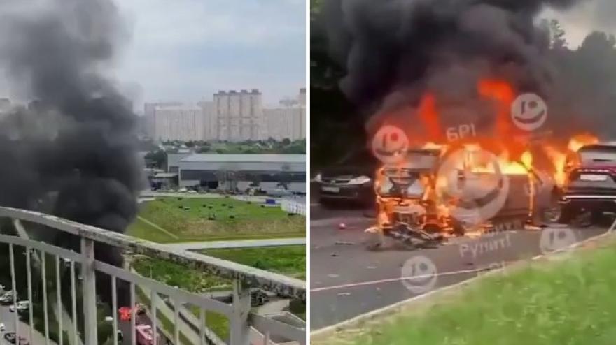 Bomba improvvisa sotto l’auto: il video della deflagrazione