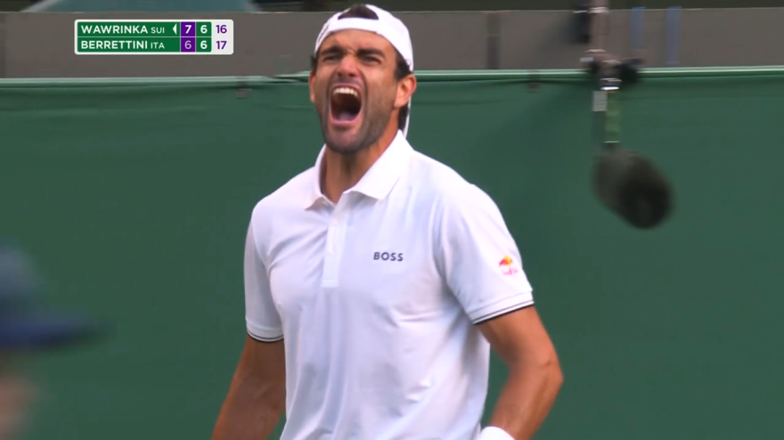 Berrettini batte Wawrinka dopo 4 tie-break: highlights Wimbledon