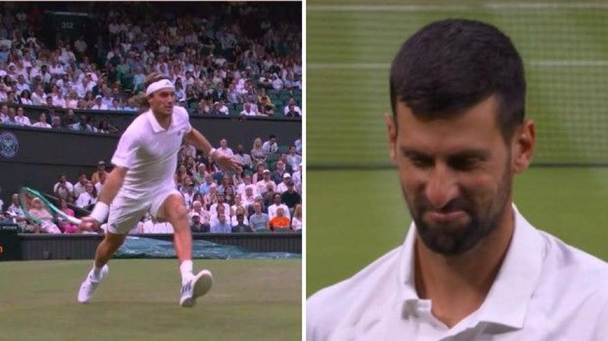 Tsitsipas, dritto pazzesco: la faccia di Djokovic dice tutto (e lo applaude)
