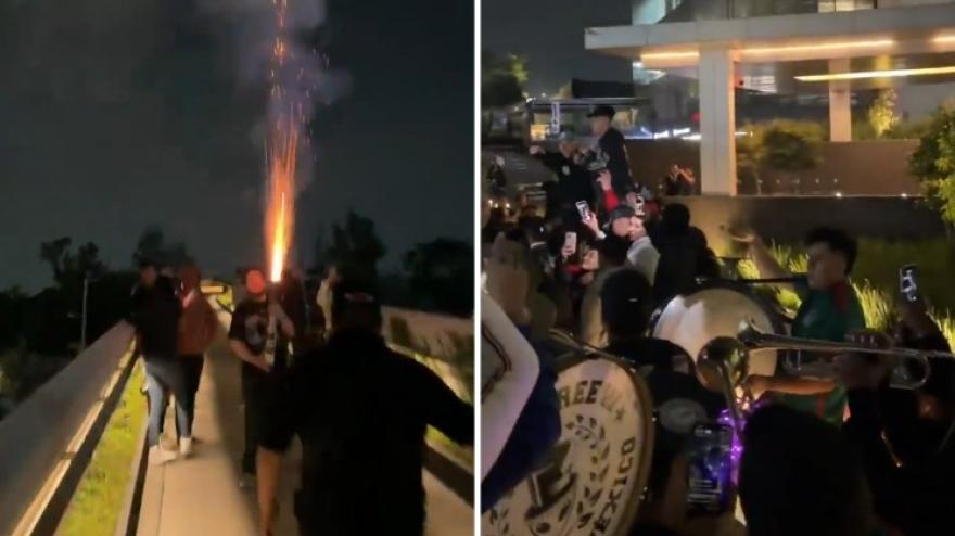 Notte insonne per l'Inghilterra: musica e fuochi d'artificio sotto l'hotel in Messico