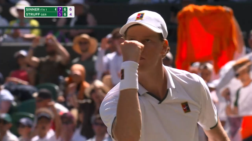 Sinner-Struff, highlights Wimbledon: passante di controbalzo da urlo di Jannik
