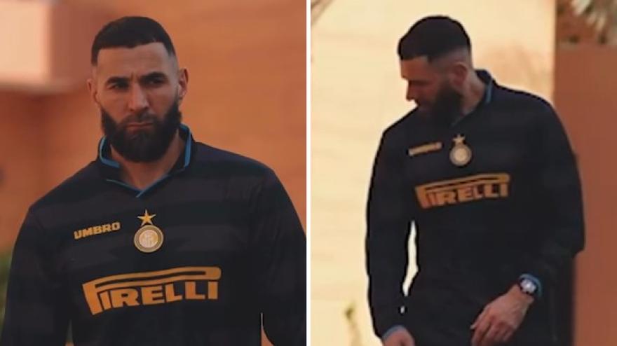 Benzema si mostra con la maglia dell’Inter: il video fa impazzire i tifosi