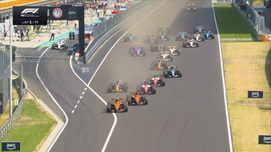 f1 gp ungheria leclerc parte male che lotta tra le due mclaren da Video.gazzetta.it f1 gp ungheria leclerc parte male che lotta tra le due mclaren