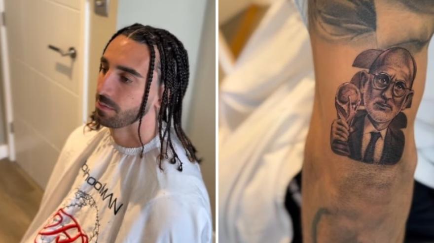 cucurella dopo il tatuaggio per de la fuente si taglia anche i capelli da Video.gazzetta.it cucurella dopo il tatuaggio per de la fuente si taglia anche i capelli