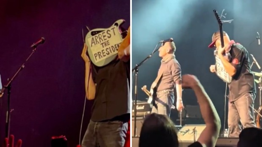 Bruce Springsteen contro Trump: sulla chitarra c'è scritto "Arrest the president"