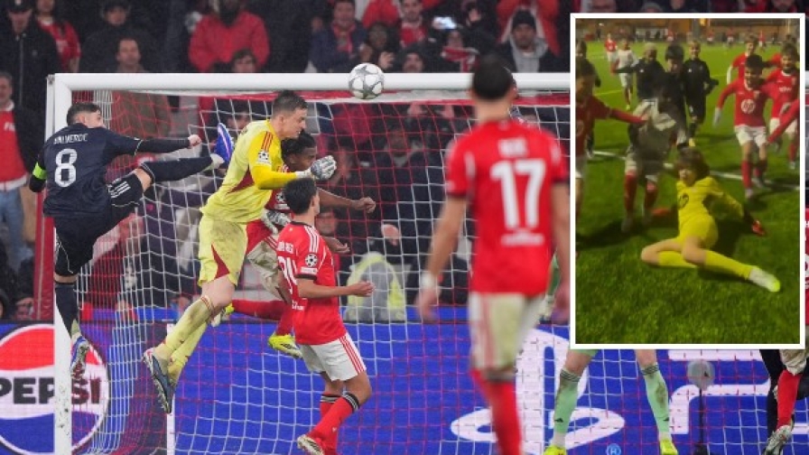 Gol del portiere contro il Real Madrid? La scuola calcio del Benfica lo ricrea così