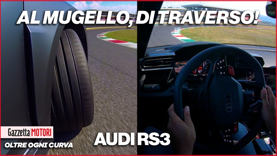 Audi RS3 al Mugello: spettacolo puro, oltre il limite dell’aderenza