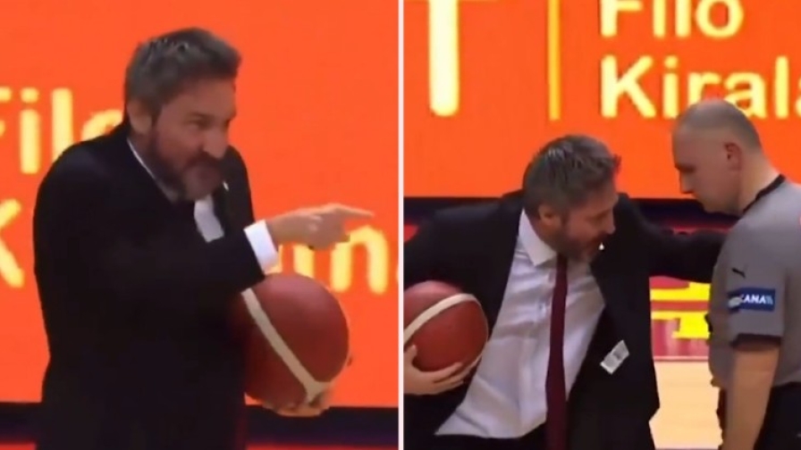 Pozzecco è una furia! Protesta così contro l'arbitro e viene espulso