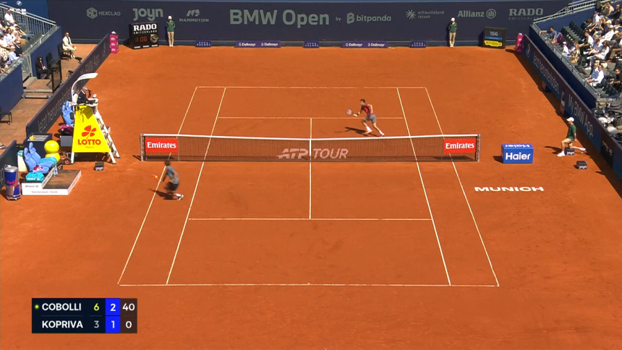 Cobolli batte Kopriva: highlights Atp Monaco