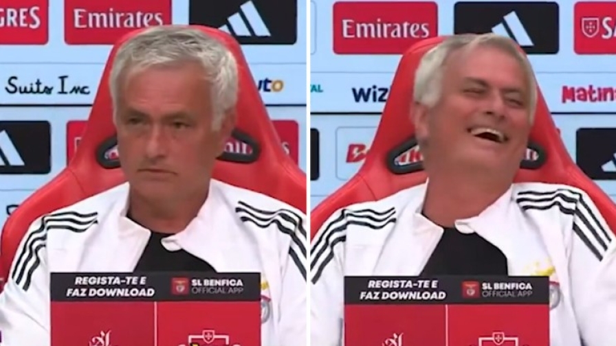 Battuta inaspettata del giornalista, Mourinho scoppia a ridere in conferenza