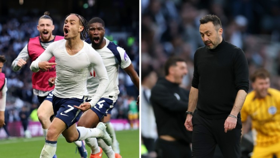 Tottenham-Brighton 2-2: highlights. Xavi Simons illude De Zerbi, poi la beffa al 95'