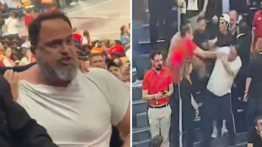 Follia in Grecia: il presidente del Nottingham preso a pugni in tribuna