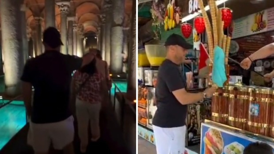 Totti giocherellone in vacanza a Istanbul: scherza con i turisti e con i gelatai...