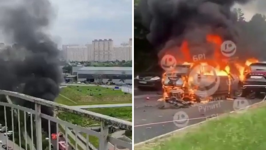 Una bomba improvvisa distrugge l’auto: il video da Mosca