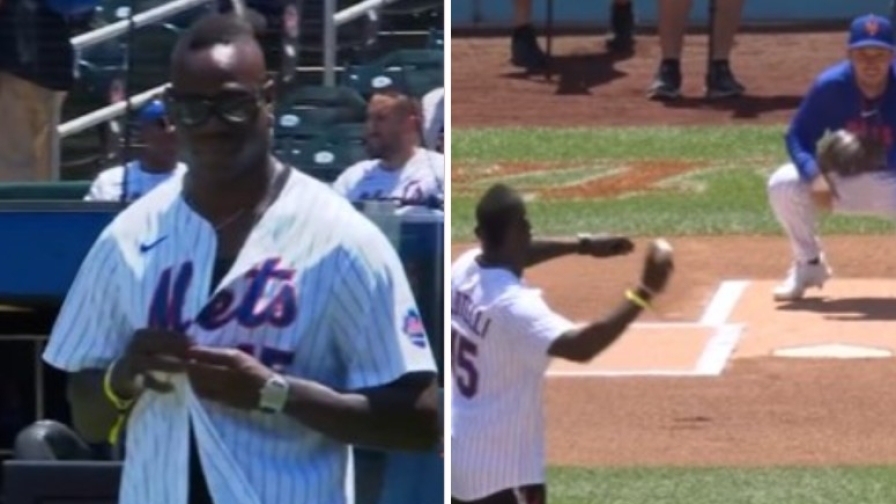 Balotelli, dal calcio al baseball: Mario protagonista del primo lancio a New York