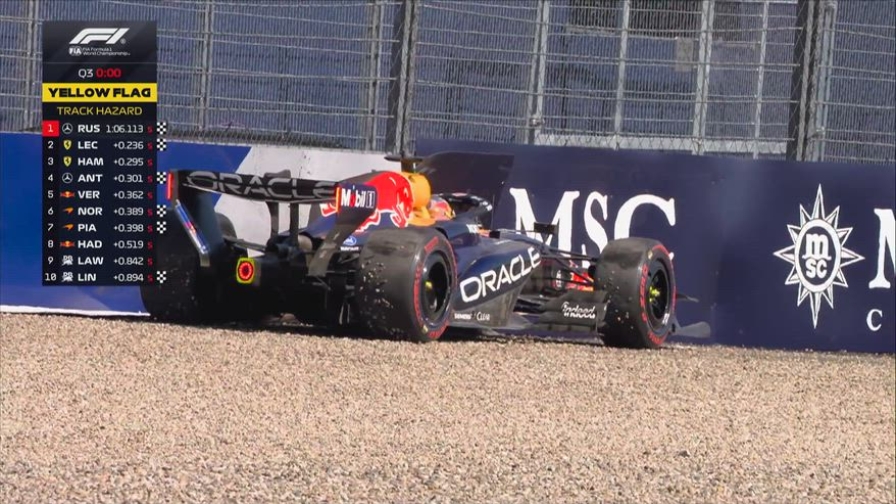 VIDEO F1, qualifiche Austria: pole Russell con Verstappen a muro