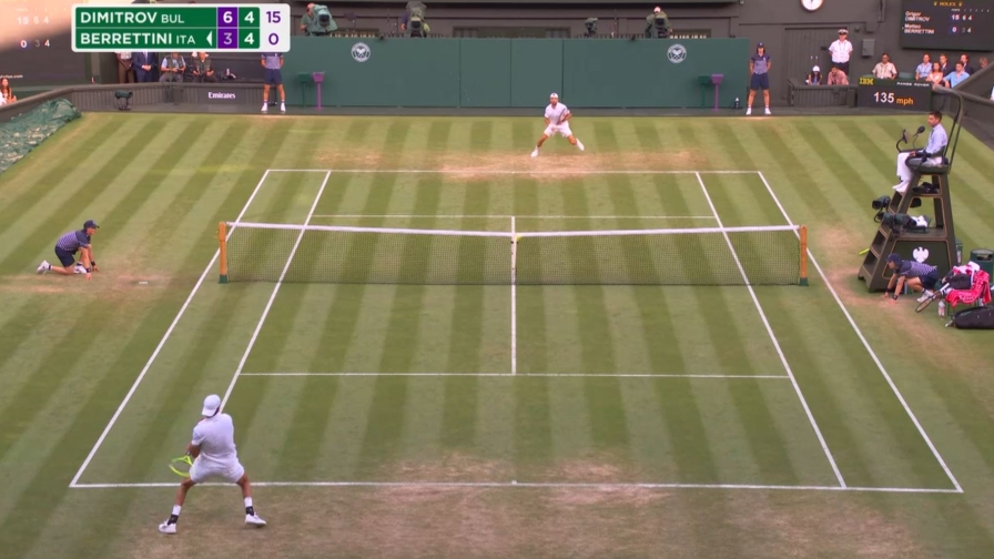 Berrettini-Dimitrov: highlights Wimbledon