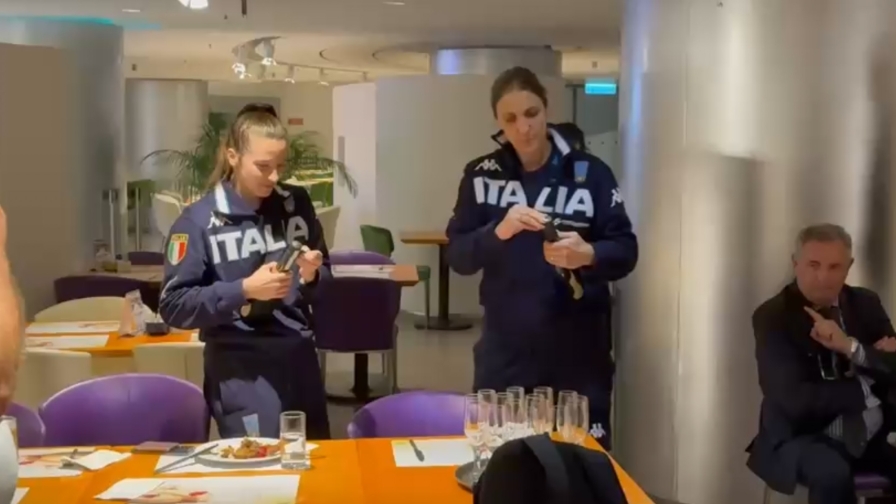 Favaretto e Errigo meglio in pedana che… a stappare le bottiglie di spumante