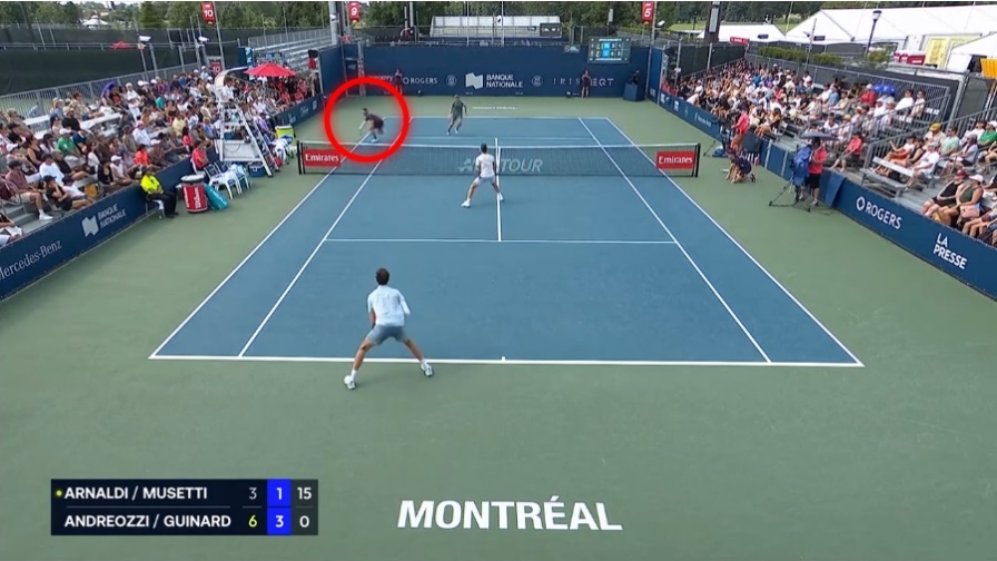 Musetti, colpo da fantascienza nel doppio con Arnaldi: highlights Atp Montreal