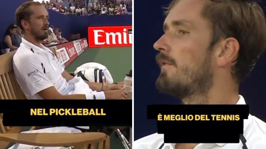 Medvedev non ne può più: "Meglio il pickleball del tennis". Lo sfogo in campo è surreale