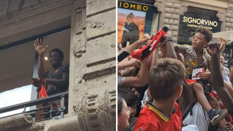 Milan, accoglienza da star per Cisse. E che lotta per la sua maglietta!