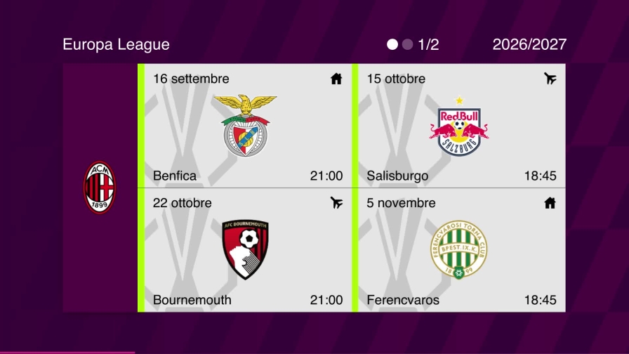 Quando giocano le italiane in Europa League? Il calendario completo di Milan e Juventus