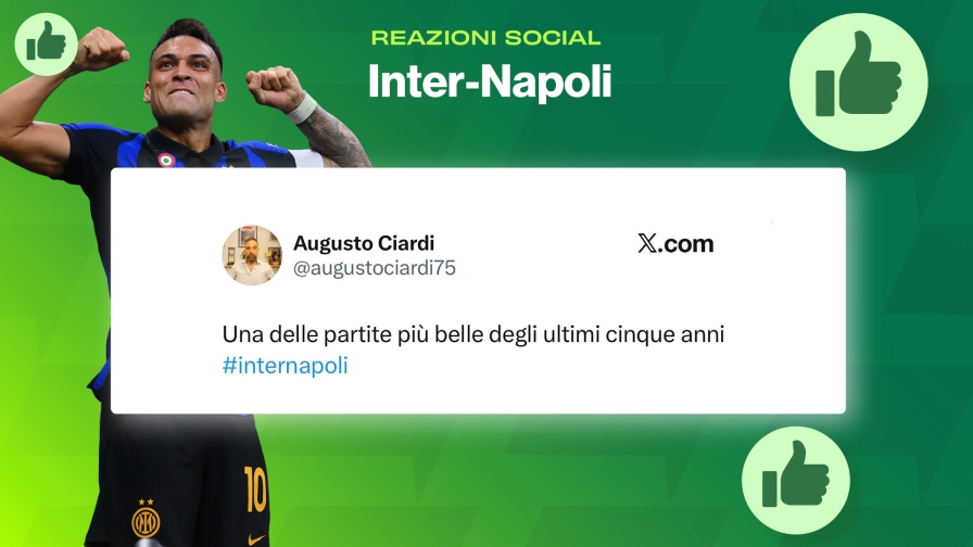 Inter-Napoli 3-2, reazioni social: "Così moriamo d'infarto", "Ma Lautaro..."