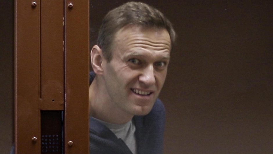 epa09006112 A handout photo made available by the Press Service of the Babushkinsky district court shows Russian opposition leader Alexei Navalny  during a hearing of a case on slander charges in Moscow, Russia 12 February 2021. In June 2020 the Russian Investigative Committee opened a criminal case against Alexei Navalny on charges of slander against WWII veteran Ignat Artemenko after Navalnyâ??s comment about a video promoting the amendments to the Russian Constitution.  EPA/BABUSHKINSKY DISTRICT COURT PRESS SERVICE HANDOUT  HANDOUT EDITORIAL USE ONLY/NO SALES