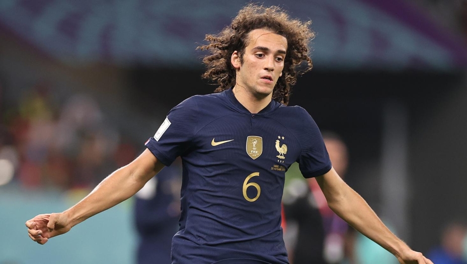 AL RAYYAN, QATAR - NOVEMBER 30: Matteo Guendouzi of France controls the ball during the FIFA World Cup Qatar 2022 Group D match between Tunisia and France at Education City Stadium on November 30, 2022 in Al Rayyan, Qatar. (Photo by Ryan Pierse/Getty Images)