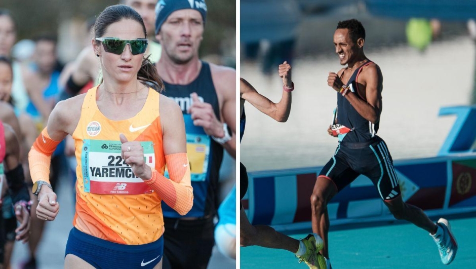 Maratona di Valencia 2023 Sofiia Yaremchuk e Nekagenet Crippa